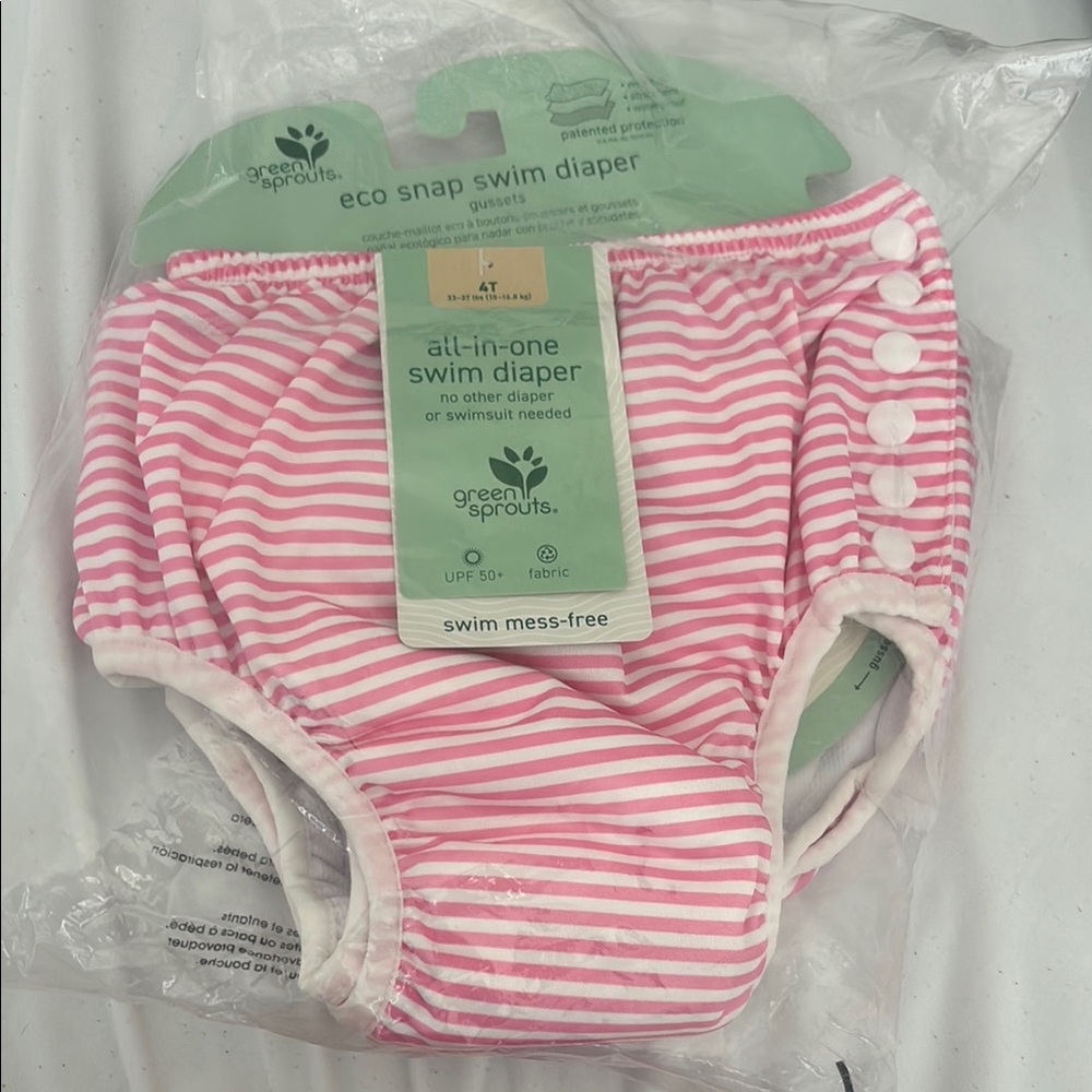 Charming Pink and White Striped Diaper Cover